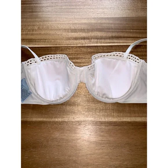 Shade & Shore Womens Crochet Lace Underwire Bra Adjustable Straps Size 36B - Picture 6 of 16